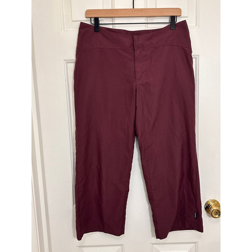 Patagonia Womens Hiking Capri Pants Burgundy Maroon Outdoor Trousers Size 8